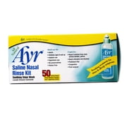 Ayr Saline Nasal Rinse Kit Soothing Sinus Wash with Applicator Bottle and 50 Packets