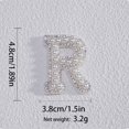 thumbnail image 1 of SPRING New A-Z Silver Pearl Rhinestone English Letter Patches For Clothes BRIDE Iron On Stickes 3-D Handmade Beaded Stripe Name Badge R, 1 of 5
