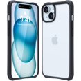 thumbnail image 1 of Mkeke Funda transparente para iPhone 15, [no amarillenta] [Protección contra caídas de grado militar] Funda para teléfono Apple iPhone 15 con parachoques a prueba de golpes 2023 - Negro transparente, 1 of 4