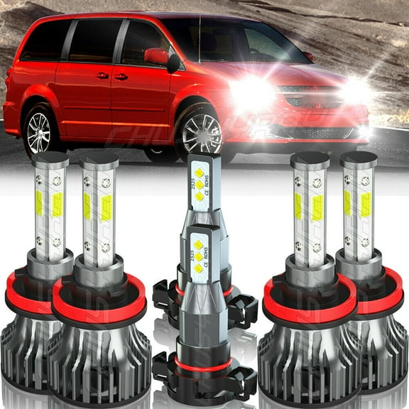 LED Headlights Fog Bulbs For Dodge Grand Caravan 2014 2015 2016 2017 2018 2019