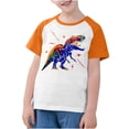 thumbnail image 4 of RXIRUCGD 2025 Vêtements d'Été pour Enfants Tout-Petits Garçons Filles Mode Mignon Col Rond Imprimé Manches Courtes Haut, 4 of 7