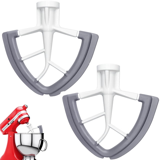 2Pcs Flex Edge Beater for KitchenAid 4.5-5Qt Mixers - Double Silicone Edge Mixer Paddle Attachment, Compatible with Stand Mixer Accessories