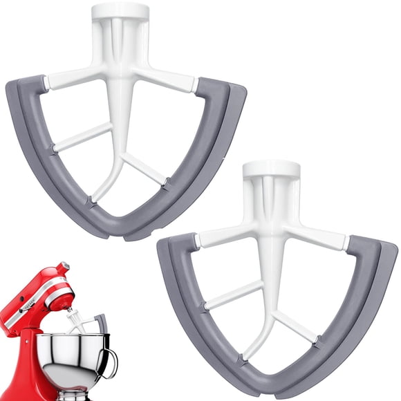 2Pcs Flex Edge Beater for KitchenAid 4.5-5Qt Mixers - Double Silicone Edge Mixer Paddle Attachment, Compatible with Stand Mixer Accessories