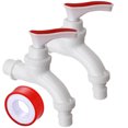 thumbnail image 1 of Coofit 3PCS Plastic Water Tap 1/2'' Male Thread Plumbing Faucet with 66ft Thread Tape, 1 of 10