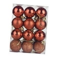 thumbnail image 3 of 24x Adornos para Árboles de Navidad Bolas de Navidad con Adornos de Lazo Colgante Adornos para Árboles de Navidad para Fiestas de Bodas en Interiores Marrón BLESIY Colgantes Bolas, 3 of 8