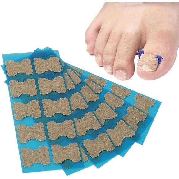Ingrown Toenail Treatment, 50Pcs Ingrown Toenail Corrector Strips, Glue free Painless Ingrown Toenail Corrector Stickers, Professional Foot Care Pedicure Tools for All Nail Sizes