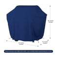 thumbnail image 3 of COVERS&ALL BBQ Grill Cover, 18 Oz Heavy Duty Waterproof UV & Weather Resistant, Outdoor Cover with Air Vents & Drawstrings (50” Inches, Blue), 3 of 7