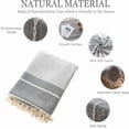 thumbnail image 2 of MKDER-Table Cloth Wrinkle Free Rectangular Tablecloth for Dining Table Embroidery Rectangle Tablecloths Picnic Table Cloths with Tassels Farmhouse (Quiet Gray, Rectangle/Oblong55 x 87 Inch), 2 of 4