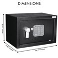 thumbnail image 3 of Vaiyer Home and Office Electronic Safe Box with Keys, Money Lock Boxes, Safety Boxes for Home, Office, Hotel Rooms, Steel Alloy Drop Safe 9.85 x 13.75 x 9.85 inches, 3 of 6