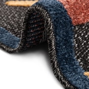 Unique Loom Belize Outdoor Collection Area Rug - Ambergris (2 x 3 Rectangle Charcoal/Light Blue)