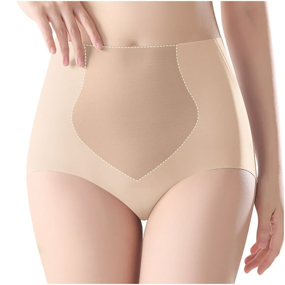 Mareep Panties for Women's L-2XL Ladies Comfortable Ice Shreds Cool Large Size Abdominal Contraction Panties Hight Waiste Underpants Ladies Panties