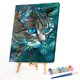 thumbnail image 3 of Kit de pintura al óleo de gato azul DIY por números, dibujo sobre lienzo, cuadros, decoración del hogar, 3 of 9