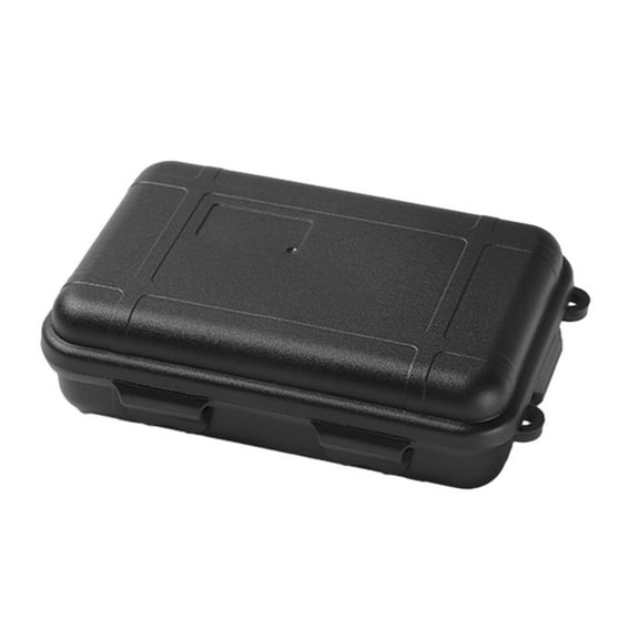 Airtight Waterproof Plastic Storage Box for Outdoor Camping, Travel, Boating, Fishing - Shockproof Case 170x110x50mm Black
