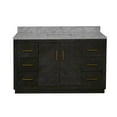 thumbnail image 2 of Peyton 60" Single Bathroom Vanity with Dark Oak Cabinet and Carrara Marble Top, 2 of 6