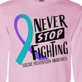 thumbnail image 4 of Inktastic Never Stop Fighting Suicide Prevention Awareness Ribbon Long Sleeve T-Shirt, 4 of 5