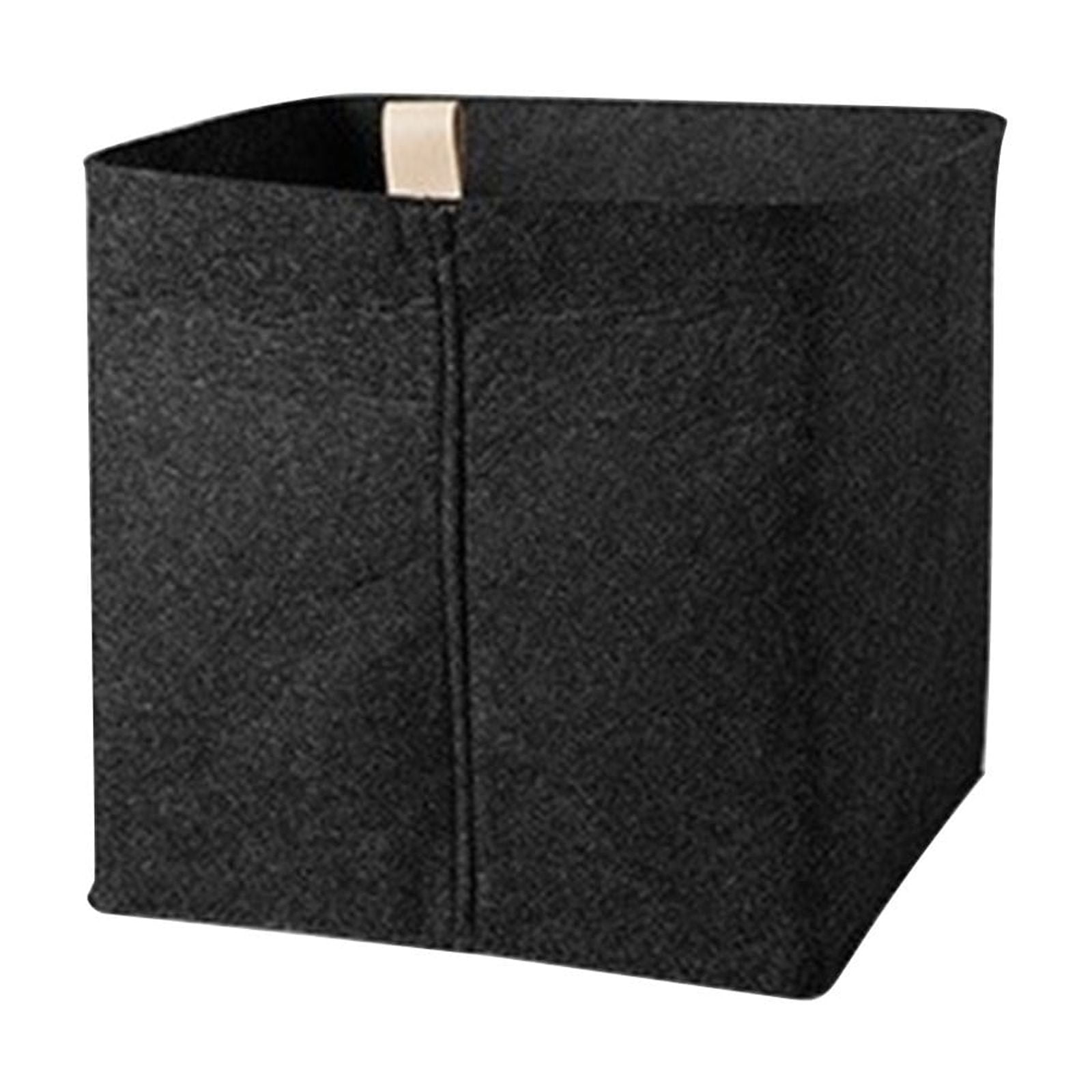 Soft Fabric Home Desktop Storage Basket for Snacks Sundries Office Supplies Cosmetics Collapsible Cotton Linen Bin with Handles for Kitchen Counter Shelf