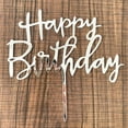 thumbnail image 6 of Happy Birthday Cake Topper Cupcake Birthday Party Decorating Card Accessories Silver Plastic, 6 of 6