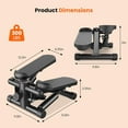 thumbnail image 5 of Simenmax Portable Stair Stepper with Resistance Bands, 300LBS Capacity Mini Stepper Machine for Full Body Workout at Home or Office, Quiet Twist Stepper for Fitness, Black, 5 of 8