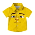 thumbnail image 3 of WRKEKC Boys Button Down Shirt Short Sleeve Print Pocket School Uniform Casual Summer Daily Tee Blouse 2-15 Years, 3 of 8