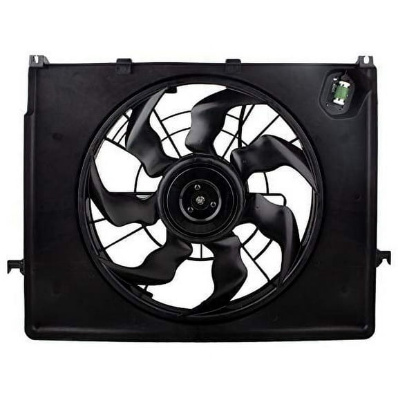 BOXI Radiator Condenser Cooling Fan Assembly Compatible for Hyundai Sonata 2011 2012 2.4L / for Kia Optima 2011 2012 2013 2014 2.4L | Replaces 253803Q170 KI3115136 622630