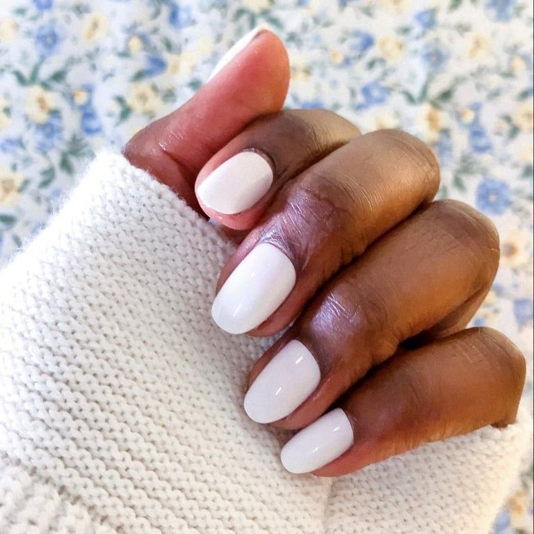 white nails on dark skin