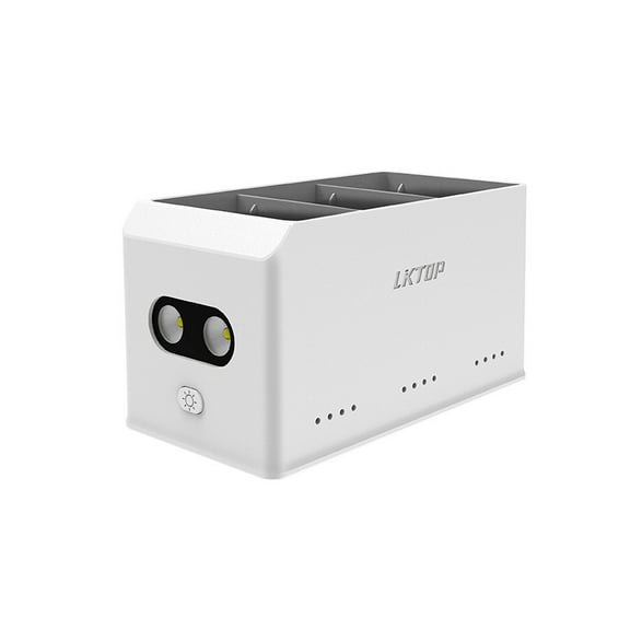 Dual-Slot Drone Battery Charging Hub for DJI Mini 4 Pro/Mini 3 – Bigcan PD 30W Fast Charger with LED Light, SOS Alert, 37W Input, USB Output, Smart Charging & Storage