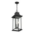 thumbnail image 5 of Hancock 3-Light Outdoor Hanging Lantern in Matte Black, 5 of 5