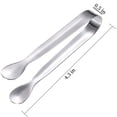 thumbnail image 2 of Xiao Hua Mini clip, clip para servir de acero inoxidable, clip para cocinar té y hielo, clip plateado, utilizado para alimentos cocinados, aperitivos, postres, fiestas, 4,3 pulgadas, 1 pieza, 2 of 5