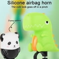 thumbnail image 3 of Pebbuoy Cartoon Bike Bell Cute Squeeze Bicycle Horn Loud Clear Sound Easy Installation on 0.87" Handlebars Bicycle Bell Lightweight Plastic Silicone Stretchable Straps Riding Reminder for Children, 3 of 6