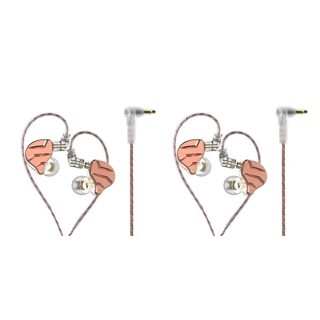 Auriculares Injueey para teléfono móvil con cable de 3,5 mm HiFi Cancelación de ruido Oro rosa normal 2Conjunto