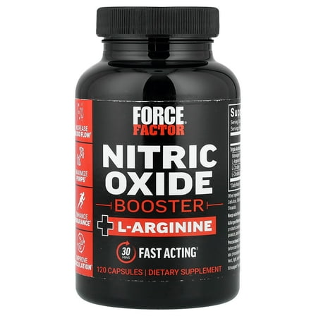 Force Factor Nitric Oxide Booster   L-Arginine, 120 Capsules