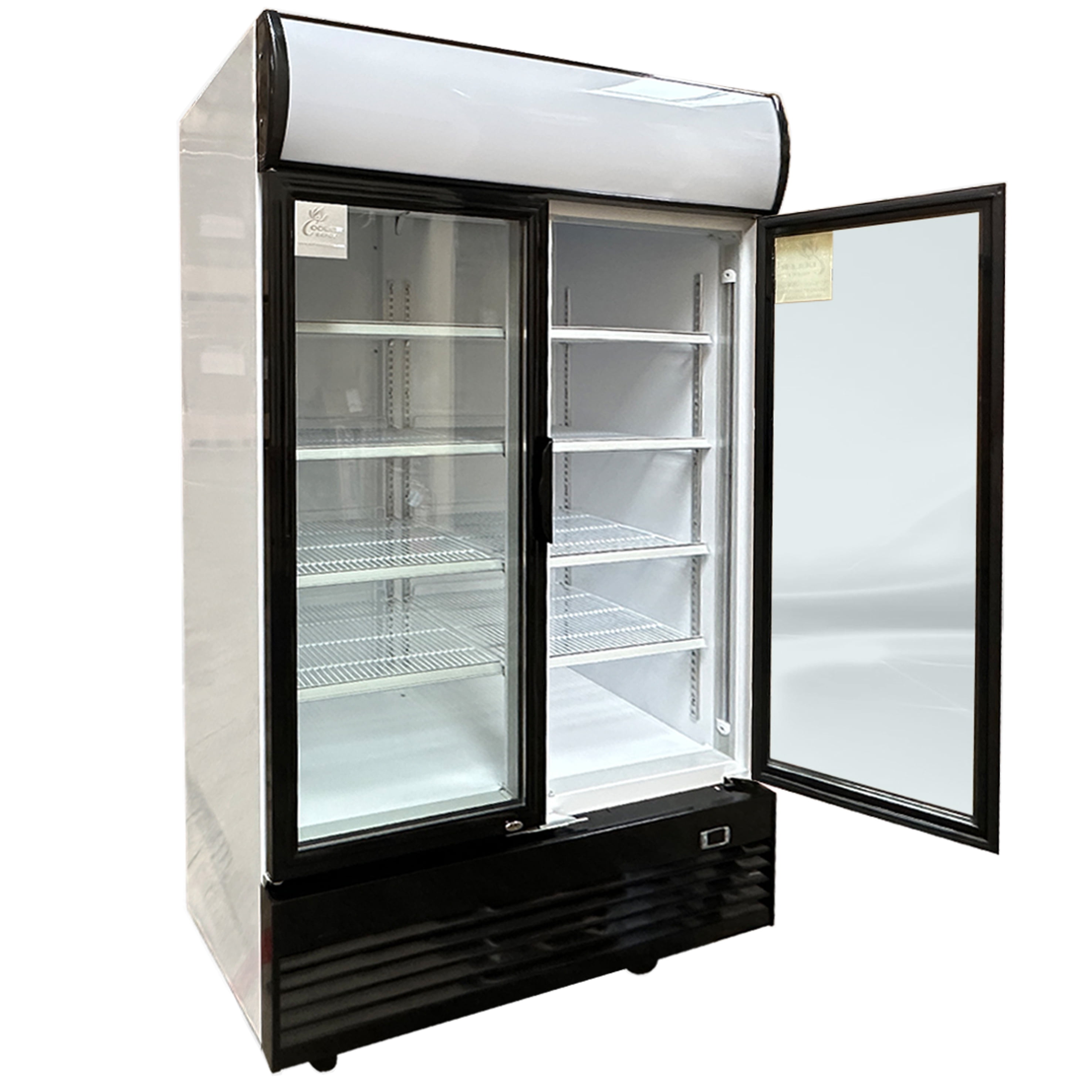 Cooler Depot 47 In. Double Glass Door Commercial Beverage Cooler Refrigerator Model LG1000 NSF ETL Certified