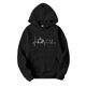 thumbnail image 1 of Sudadera ligera con cremallera Gibobby estampado de electrograma casual para mujer negro S, 1 of 2