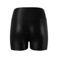thumbnail image 5 of AOMPMSDX Pants Leggings Stretch Waisted Womens High Leather Pleather Pants Zip Short Pants Black XS, 5 of 6