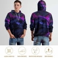 thumbnail image 5 of Neon Dark Cat Regular Fit Hoodie, Sporty Pullover Hooded Sweatshirt for Men Women Muscle 4XL, 5 of 6