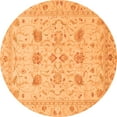 thumbnail image 1 of Ahgly Company Indoor Round Oriental Orange Traditional Area Rugs, 8' Round, 1 of 4