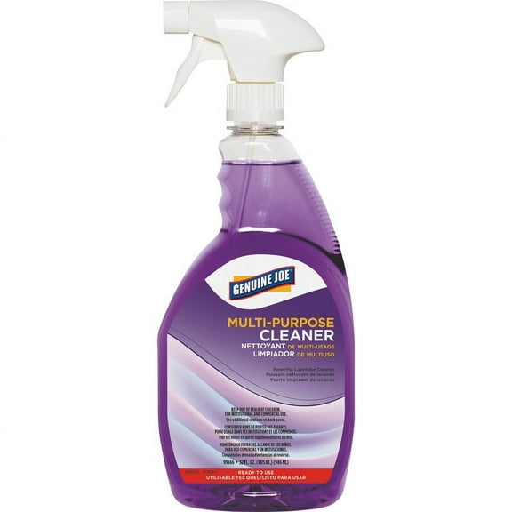 Genuine Joe Lavender Multipurpose Cleaner - Ready-To-Use Spray - 32 fl oz (1 quart) - Lavender Scent - 1 Each - Purple | Bundle of 2 Each