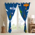 thumbnail image 5 of Airplane Window Curtains & Drapes Cartoon Aircraft Print Blackout Curtains 38"x45" Set of 2 Panels,Helicopter Flying Plane Curtains Navy Blue Window Treatments,Airplane Decor Room, 5 of 6