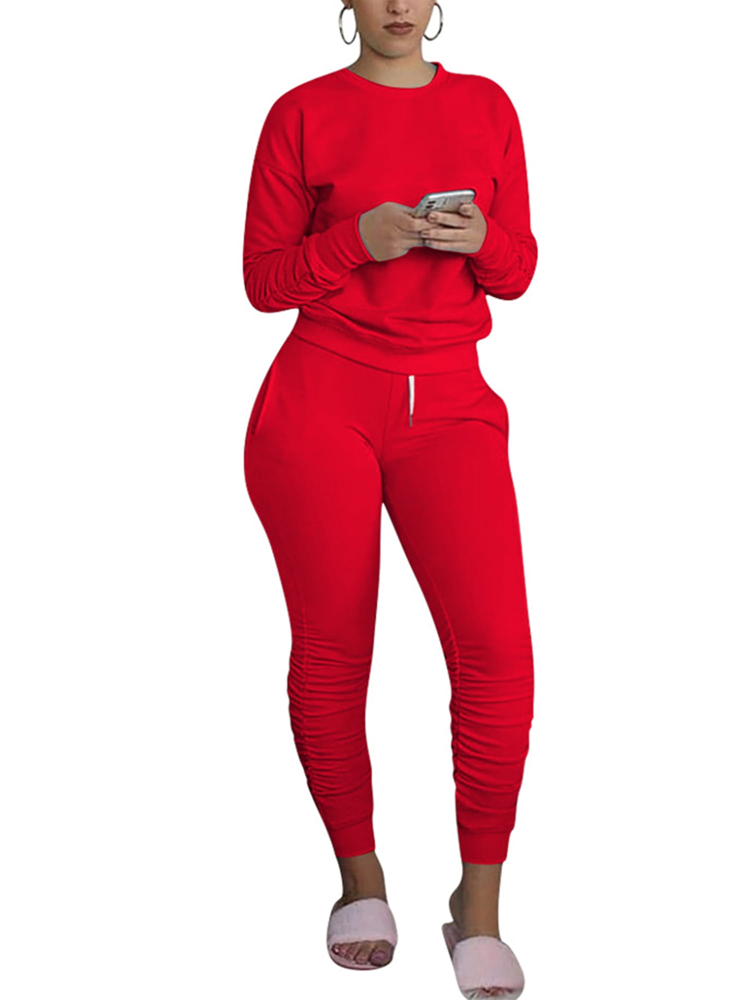 Women's Two Piece Outfit Jogger Suit 