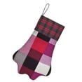 thumbnail image 3 of Dog Paw Decorative Socks 17x11.8in Top With A Strap Design For Easy Hanging For Festive Christmas Party Decorations Palevioletred Buffalo Plaid Check Tartan Scotland_2, 3 of 8