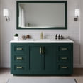 thumbnail image 2 of Wyndham Collection Miranda 66" Wood Veneer Single Bathroom Vanity in Green/Gold, 2 of 6