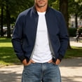 thumbnail image 6 of Guluxicc Bomber Jackets for Men Full Zipper Long Sleeve Business Casual Jackets for Everyday Work Wear Spring Summer Casual Jackets, 6 of 9
