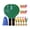 Green, variant on 18Pcs Completed Table Tennis Shuttlecock Set Childrens Crickets Toy With Junior Sized Wooden Bats And High Bounces Balls