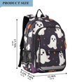 thumbnail image 2 of FORMRS Unisex School Backpack 17" Student Travel Bag with Laptop Compartment, White Halloween Ghosts, 2 of 7