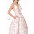 thumbnail image 2 of Women's Elizabeth K Glitter Illusion V Neck Dress Gl2897 Blush Pink Size M, 2 of 5