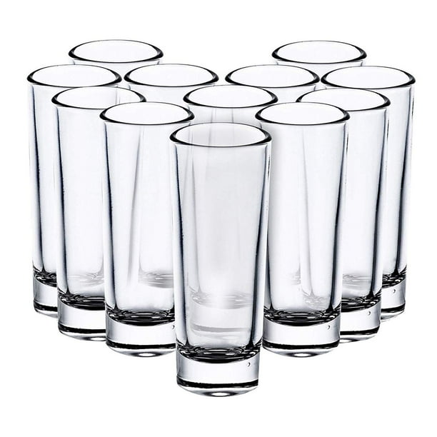 Bulk 24Pack Clear Shooters Tall Shot Glasses for Parties, Parfaits