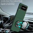 thumbnail image 4 of SaniMore for Samsung Galaxy Z Flip 3 6.7" 2021 Case with Magnetic Car Mount 360°Rotating Kickstand Anti-scratch Anti-shock Drop Resistant Slin Folding Case for Galaxy Z Flip 3, Darkgreen, 4 of 9