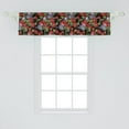 thumbnail image 2 of Ambesonne Floral Window Valance, Artwork of Flowers Jasmine, 54" X 12", Vermilion Green and Lilac, 2 of 3