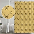thumbnail image 5 of Yellow Spring Butterfly Shower Curtain, Waterproof Shower Curtains for Bathroom, Black Bow Knot Washable Fabric Bathtub Curtain Set Bath Decor with 12 Hooks 72"x78", 5 of 8