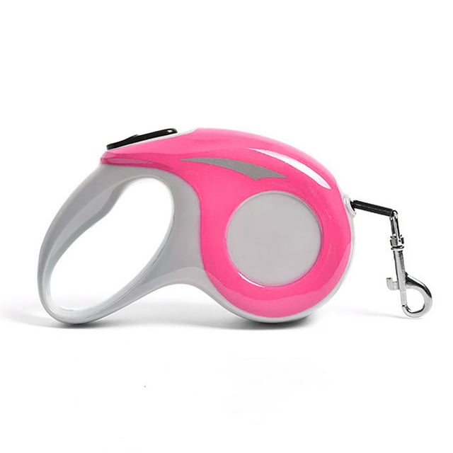 Correa retráctil para perro Bling Bling Cinta de nailon 3 metros Rosa roja